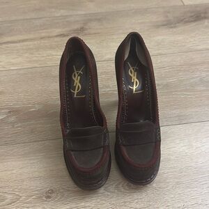 Rare Yves Saint Laurent Tribtoo Suede Platforms